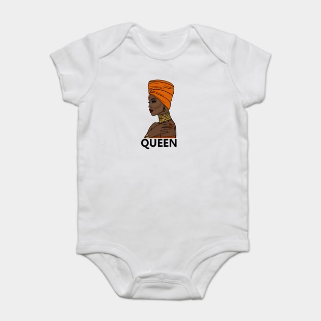 Afro Queen Black Girl Magic, Melanin Baby Bodysuit by logiamerch